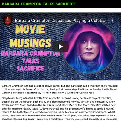 BARBARA CRAMPTON TALKS SACRIFICE